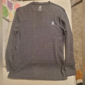 Beverly Hills Polo Club Charcoal Long Sleeve Men's Tee